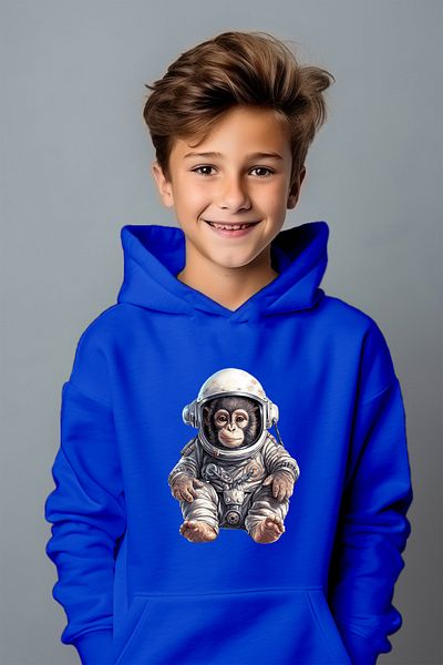 ADA BEBEK ÇOCUK Hanorac oversize imprimat astronaut Charlie pentru băieți
