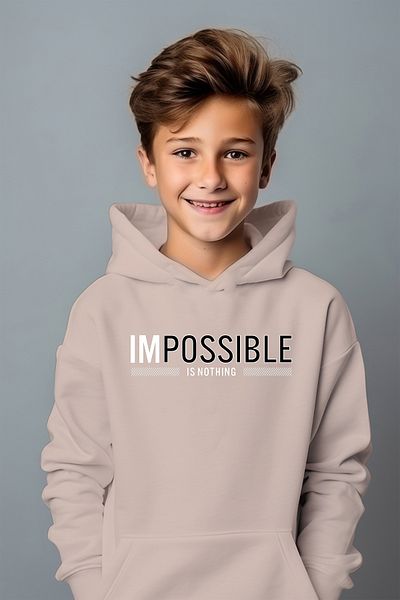 ADA BEBEK ÇOCUK Φούτερ με στάμπα για αγόρια, White Impossible