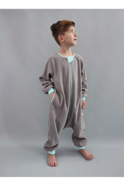 RUKİYE YAVUZ Pamuk Pazen Long Sleeve Micro Fleece Winter Sleeping Bag Gray Color 18-22 Degrees
