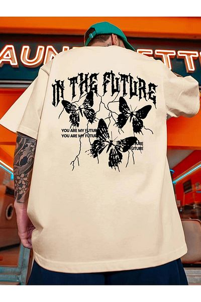 NOFLEN Unisex In The Future εμπριμέ μπλουζάκι από 100% βαμβάκι