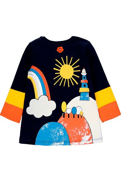 Boboli Girl's Sweatshirt Navy Blue