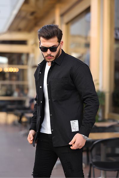 Alpha star Premium quality gabardine over you men's jacket with snap fastener double pockets