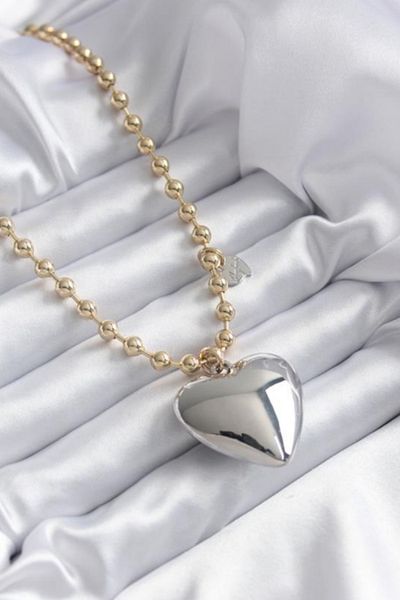 zeynep Z&D ACCESSORY 316 L Gold Steel Dorica Heeled Trend Necklace
