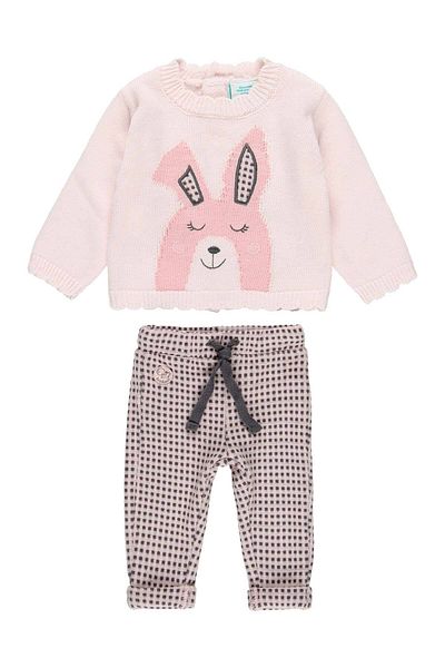 Boboli Baby Girl Sweater Pants Set Pink