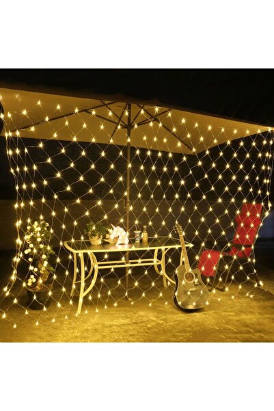 MENFRY Ağ Perde LED Işık 3x2 Metre Animasyonlu, Fişli Eklenebilir, Örme Işık ...