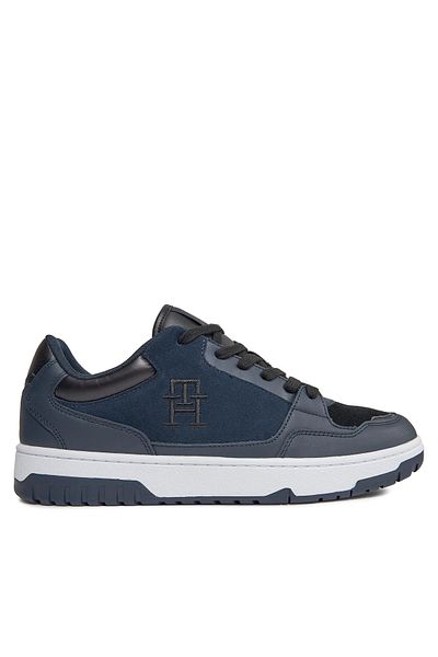 Tommy Hilfiger Men's Brand Logo Lace-up Non-Slip Sole Casual Navy Blue Sneaker FM0FM04873-DW5