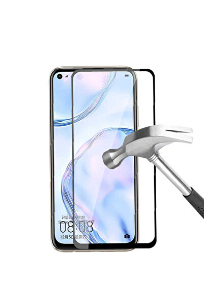ZM STORE Huawei P40 Lite Kenarları Kırılmaya Dayanıklı Cam Ekran Koruyucu Siyah