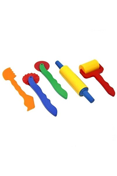 Depomiks Avm Play Dough 4 Colors 8 Pieces + Shaping Set and Mold Letters Set 39 Pieces in Total Educational Dough