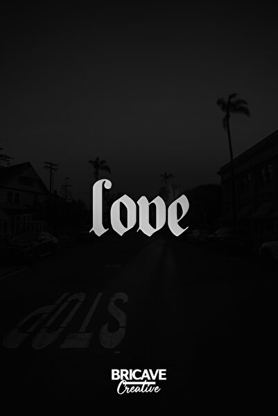Bricave Love Lettering JDM Car-Motorcycle Windshield Label Sticker 9x5cm