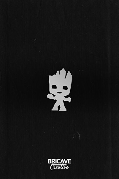 Bricave Groot Cute Animation Car-Motorcycle Windshield Sticker Sticker 8x14cm