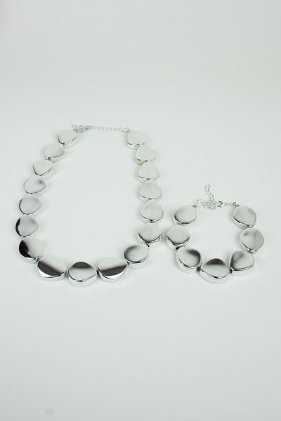 Pridza Metallized Necklace Bracelet Set