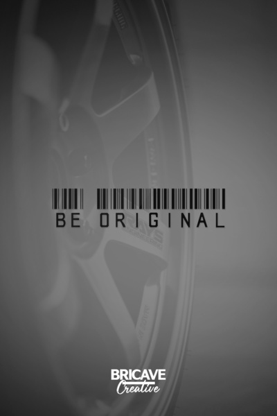 Bricave Be Original Etiket JDM Araba-Motosiklet Cam Etiket Sticker 19x4,5cm