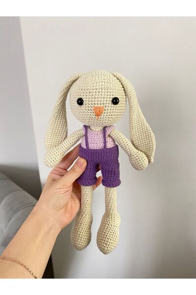 Zey's Amigurumi Amigurumi Örgü Oyuncak Uyku Arkadaşı Uzun Kulak Tavşan