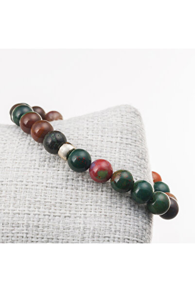 Generic Brand Blood Stone Bracelet-8 mm