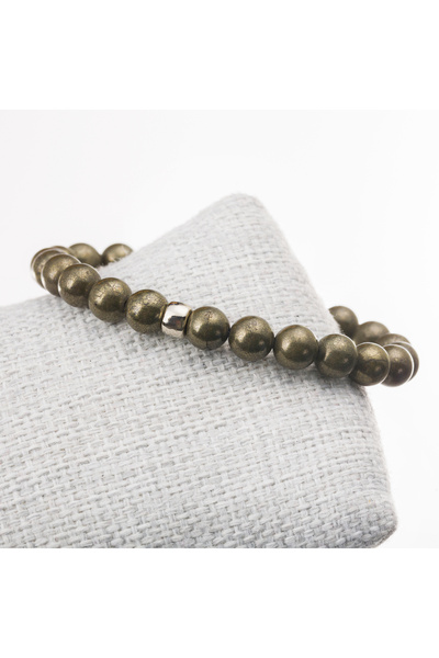 Taşta Moda Pirit Taşı Bileklik-8 mm