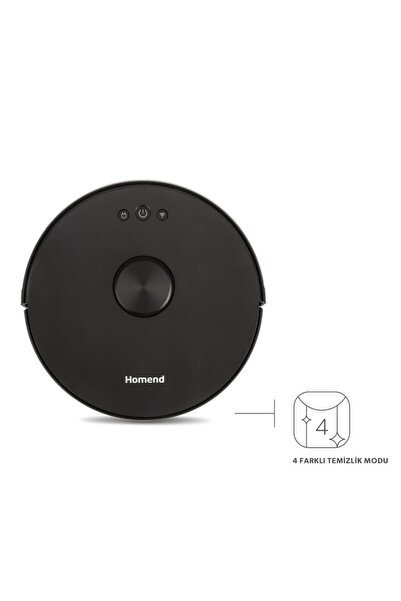 HOMEND Alex Laser 1282h Moplu Ve Haritalamalı Akıllı Robot Süpürge 2023 Model Siyah