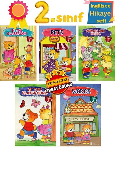 Ata Yayıncılık Set of 5 English Storybooks that 2nd Grade Students Will Enjoy Reading