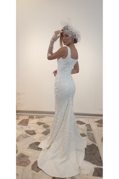 serpildinc Tasarım Beyaz Maxi Nikah Elbisesi &gelinlik