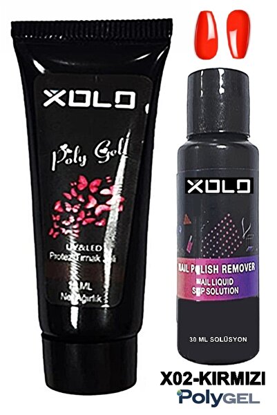 xolo Polijel Oje ve Polijel Solüsyon İkili Set Jel Polijel Poly Gel Polygel S...