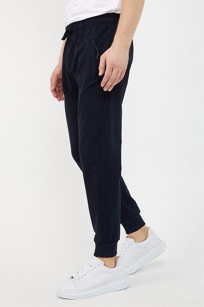 mmetalic Ανδρικό φούτερ Navy Blue - Ribbed Leg και Pocket Zipper