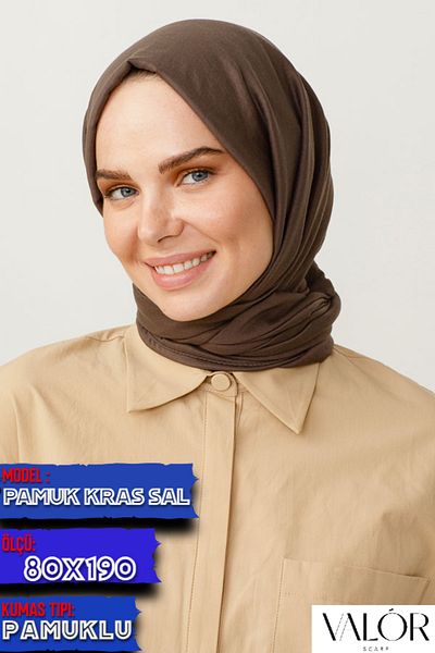 VALORSCARF Σάλι από βαμβακερό χρώμα αμυγδάλου