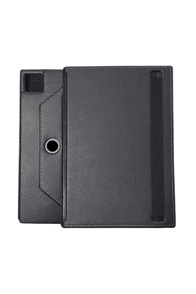 Fuchsia TCL Nxtpaper 11 inç Uyumlu 360 Dönebilen Deri Standlı Universal Tablet Kılıfı