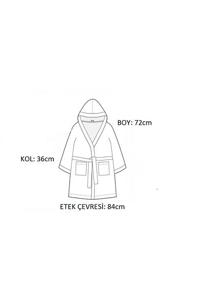 NUR TEKSTİL Nur Textile Children's Bathrobe