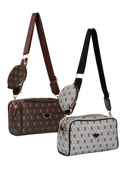 Adelina Bags Γυναικεία τσάντα ώμου με λουράκι 2 τεμαχίων (2 τεμάχια)