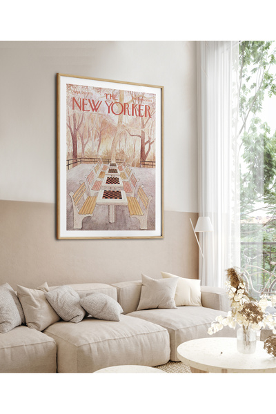 HOMEPACK Tekli Çerçeveli New Yorker Seri Tablo Modern Art Poster Tablo TK/510