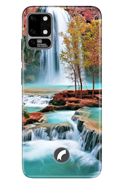 Reeder S19 Max Uyumlu Kılıf Silikon Desenli Resimli Kapak Şelale