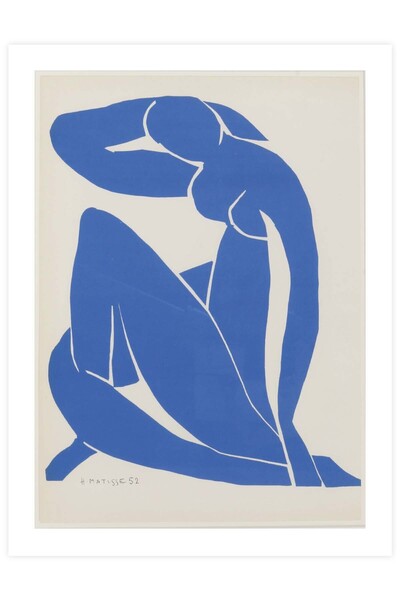 Beril Yamaç Design Studio Poster Matisse Blue Nude fără ramă fără încadrare