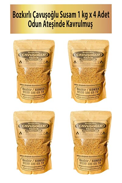 Bozkırlı Çavuşoğlu Odun Ateşinde Kavrulmuş Susam 1 Kg x 4 Adet
