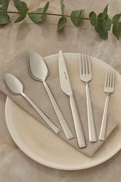 Hisar Optima Miami 30 Piece Steel 6 Person Fork Spoon Knife Set