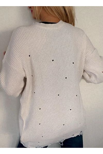 SpecialScarf Hijab Fashion Hole Patterned Knitwear Sweater