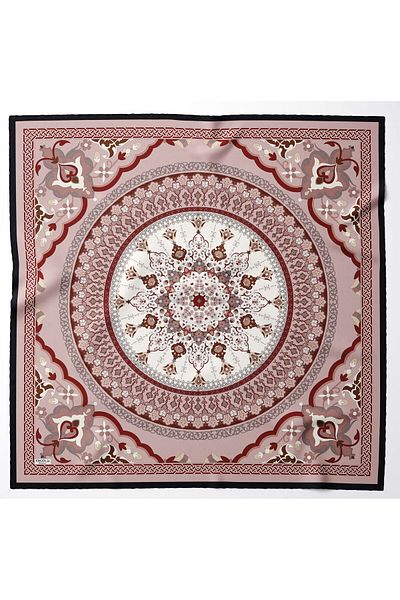hijabchi Μεγάλο Μεταξένιο Φουλάρι Sura Rayon - Salmon - 120 X 120 cm