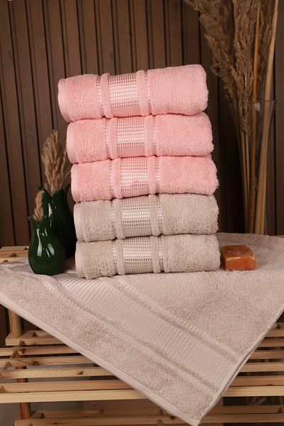 Özdilek Colourist 6-Piece Cotton Highly Water Absorbent 50*90 Hand and Face Towels
