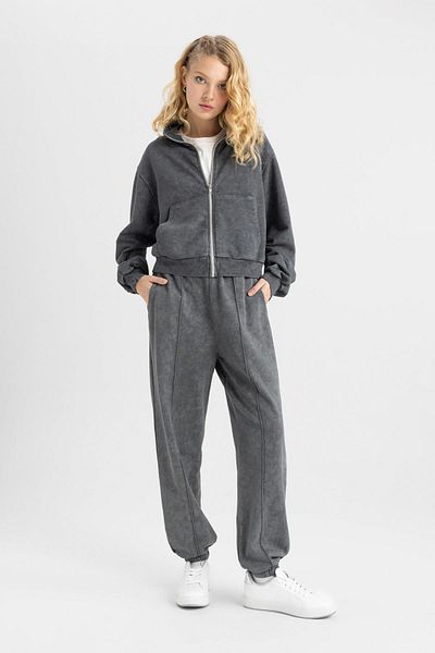 DeFacto Cool Basic - Tlusté tepláky Jogger s elastickým pasem a kapsami B8193Ax23Wn