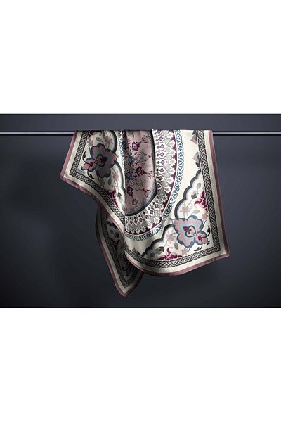hijabchi Large Size Silky Sura Rayon Scarf - Cream - 120 X 120 cm