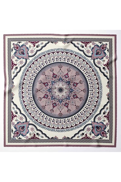 hijabchi Large Size Silky Sura Rayon Scarf - Cream - 120 X 120 cm