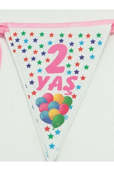 Kazanabil 2 YEARS OLD WRITING FLAME FLAG PINK
