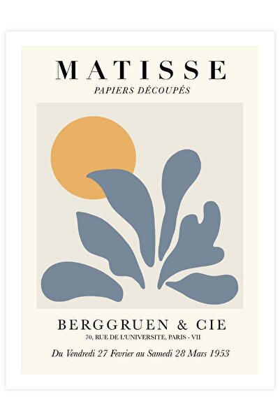 Beril Yamaç Design Studio Μπλε αφίσα Matisse Papiers Decoupes χωρίς πλαίσιο
