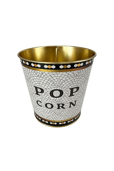 EVLE Metal Popcorn Box - Popcorn Bucket 13.5 Cm, Mosaic Er149-1o