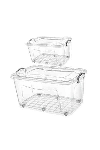 amaç yaşam ve ambalaj Tekerlekli Saklama kabı 60 litre + 40 litre Büyük Sakla...