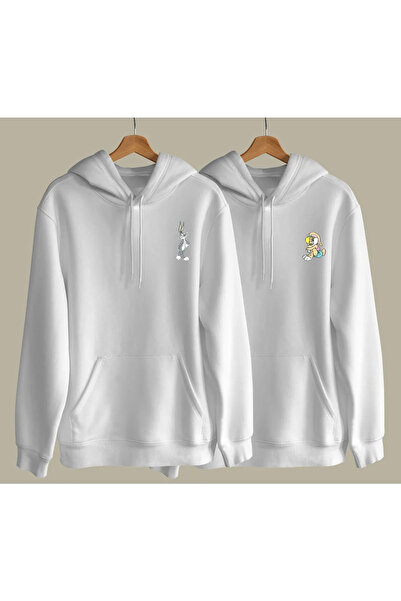 FULL TOLERANCE PULOVER ALB IMPRIMAT BUGS-LOLA LOVER COMBINAȚIE