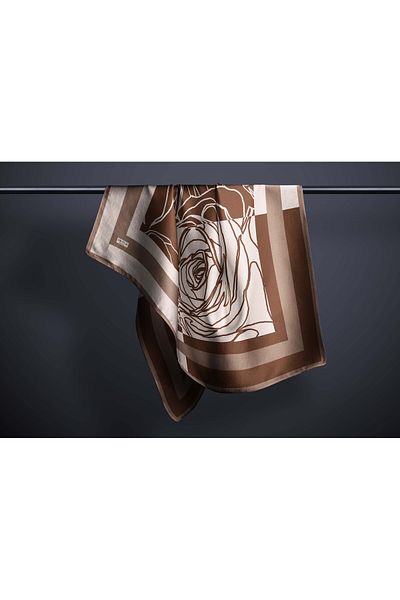 hijabchi Eșarfă Sura Rayon Mătăsoasă Dimensiune Mare - Maro - 120 X 120 Cm