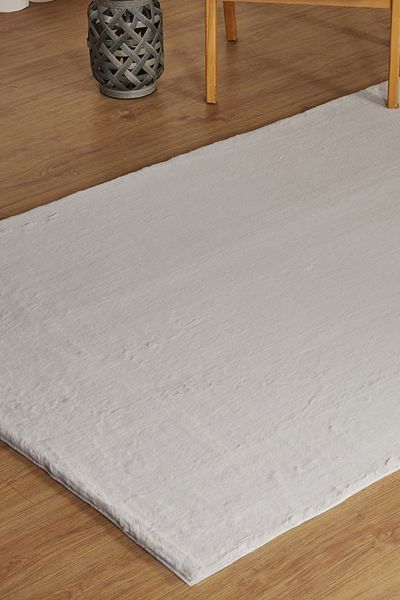 Kaşmir Halı Kasmir Rugs 7/24 Premium Faux Fur Rug, 120cmx180cm, Gray