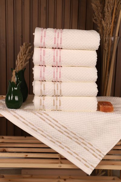 Özdilek Bronie 6-Piece Cotton Water Absorbency High 50*90 Hand Face Towel