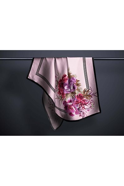 hijabchi Μεγάλο μεταξένιο κασκόλ Sura Rayon - Dusty Rose - 120 X 120 cm