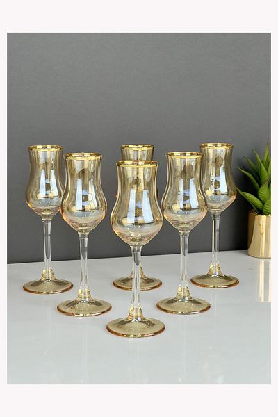 Paşabahçe Grappa 6-Piece Honey Luster Coffee Side Cup