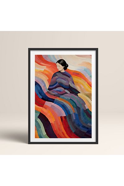 HOMEPACK Pictură de femeie colorată cu un singur cadru Pictură poster de artă modernă TK/195